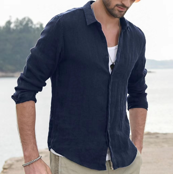 LeinenHerren Blauhemd Nordwind