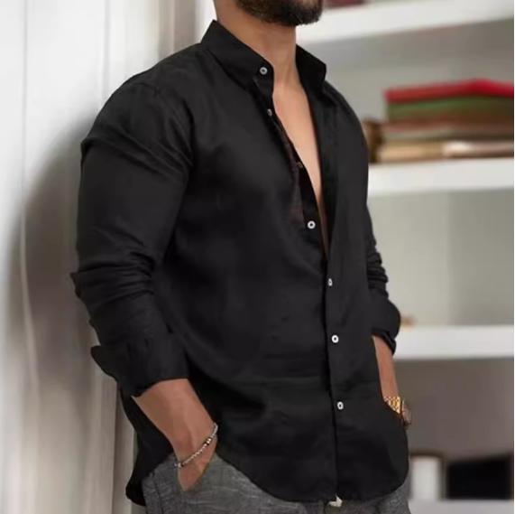 LeinenHerren Hemd SmaragdLux